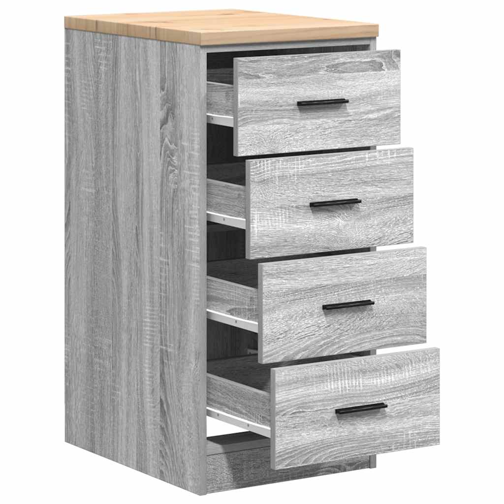 vidaXL Dulap depozitare garaj gri Sonoma 40x51x85 cm lemn masiv de pin vidaXL Dulap depozitare garaj gri Sonoma 40x51x85 cm lemn masiv de pin