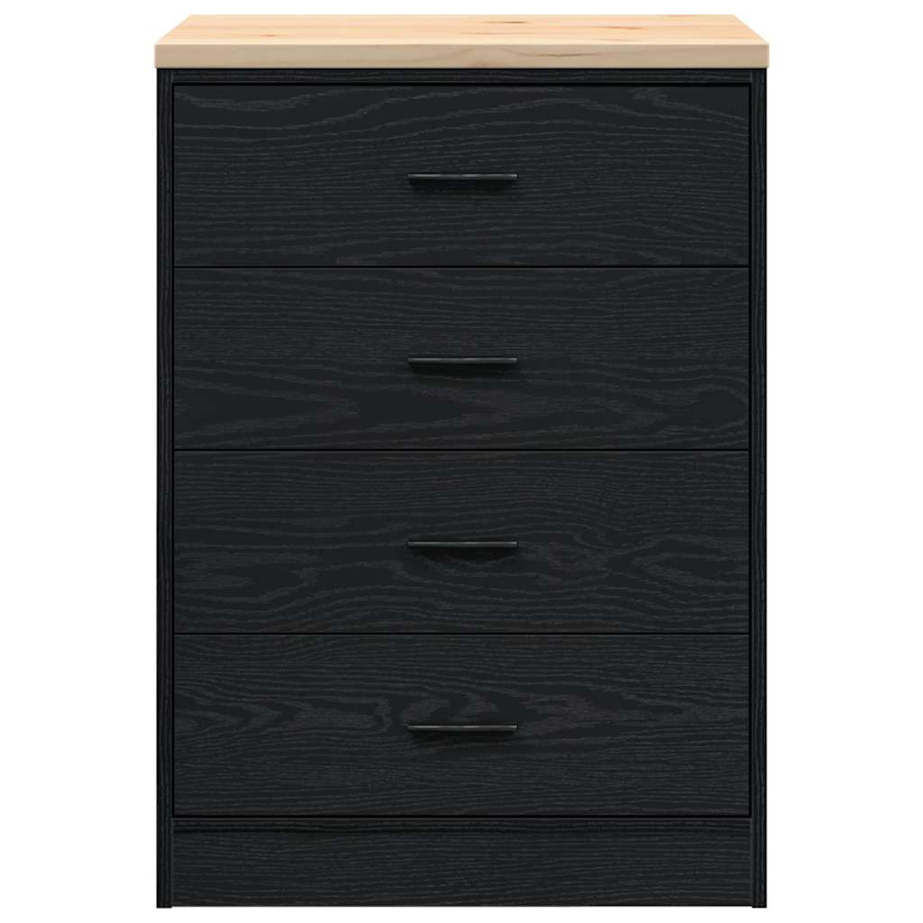 vidaXL Dulap depozitare garaj negru 60x51x85 cm lemn masiv de pin vidaXL Dulap depozitare garaj negru 60x51x85 cm lemn masiv de pin