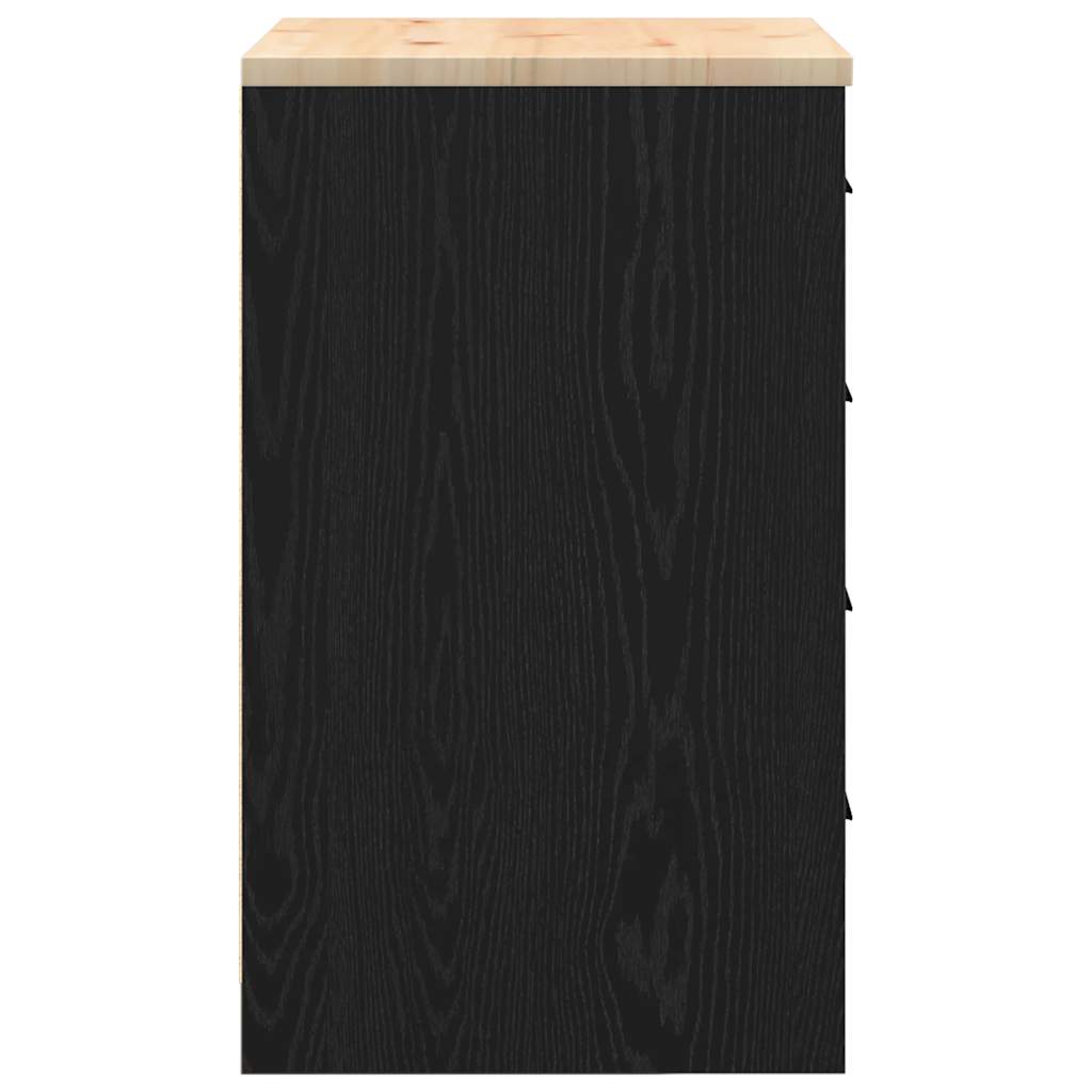 vidaXL Dulap depozitare garaj negru 60x51x85 cm lemn masiv de pin vidaXL Dulap depozitare garaj negru 60x51x85 cm lemn masiv de pin