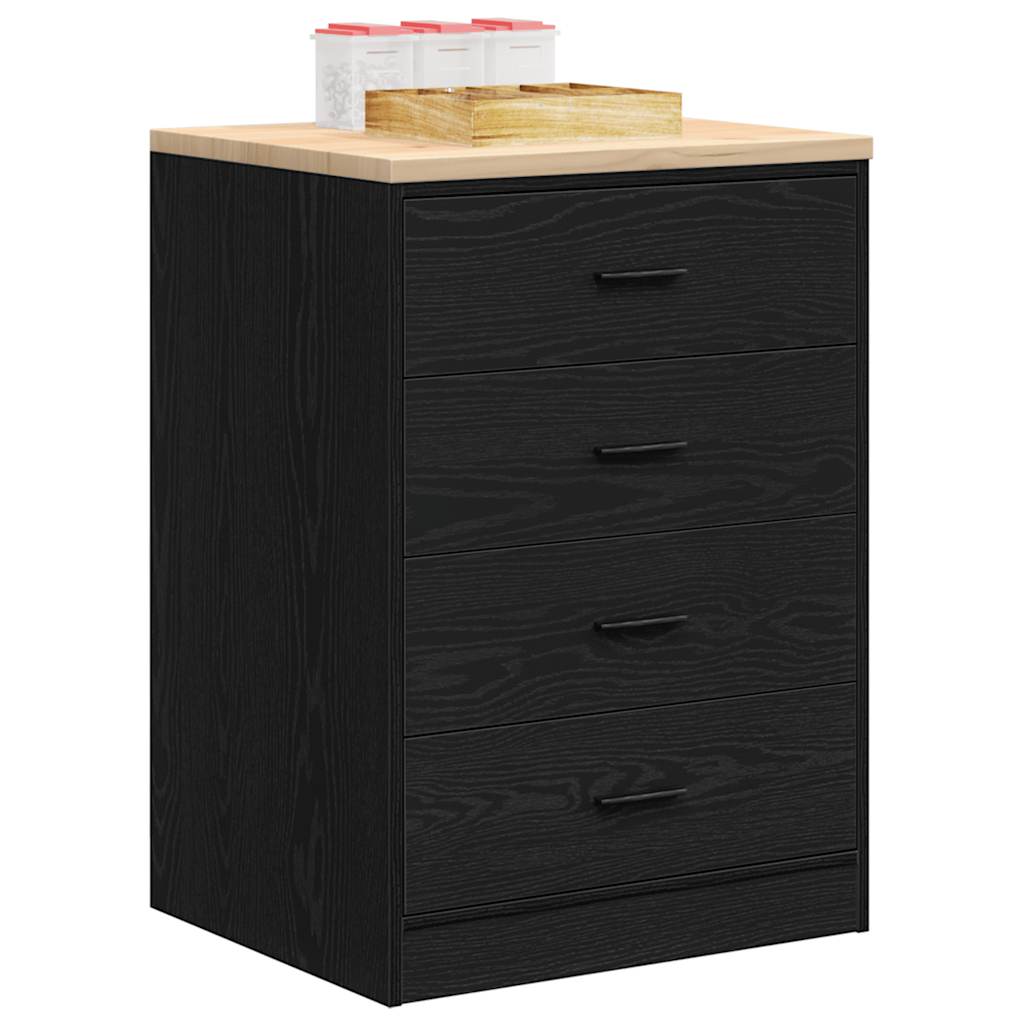 vidaXL Dulap depozitare garaj negru 60x51x85 cm lemn masiv de pin vidaXL Dulap depozitare garaj negru 60x51x85 cm lemn masiv de pin