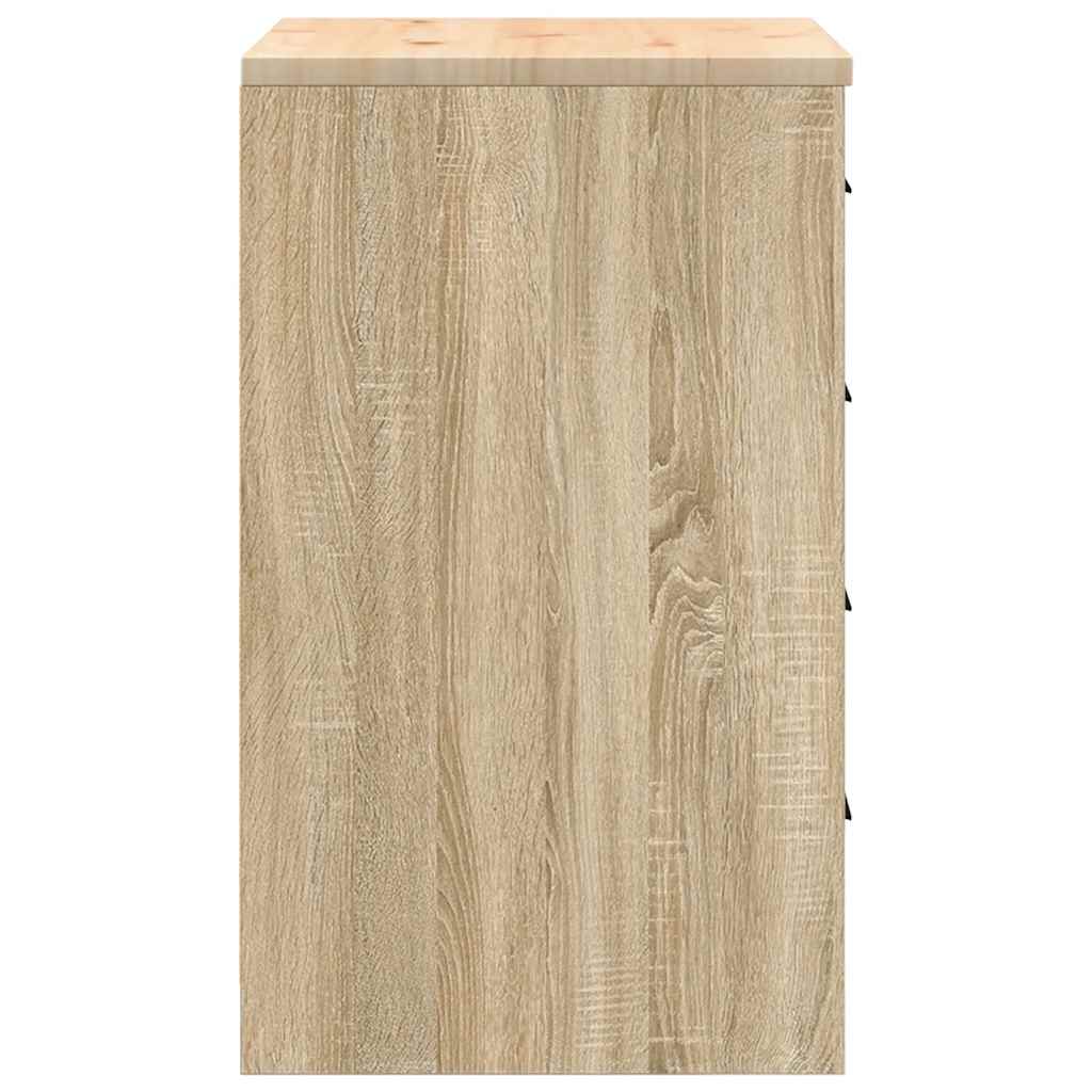 vidaXL Dulap depozitare garaj Stejar Sonoma 60x51x85 cm lemn masiv pin vidaXL Dulap depozitare garaj Stejar Sonoma 60x51x85 cm lemn masiv pin