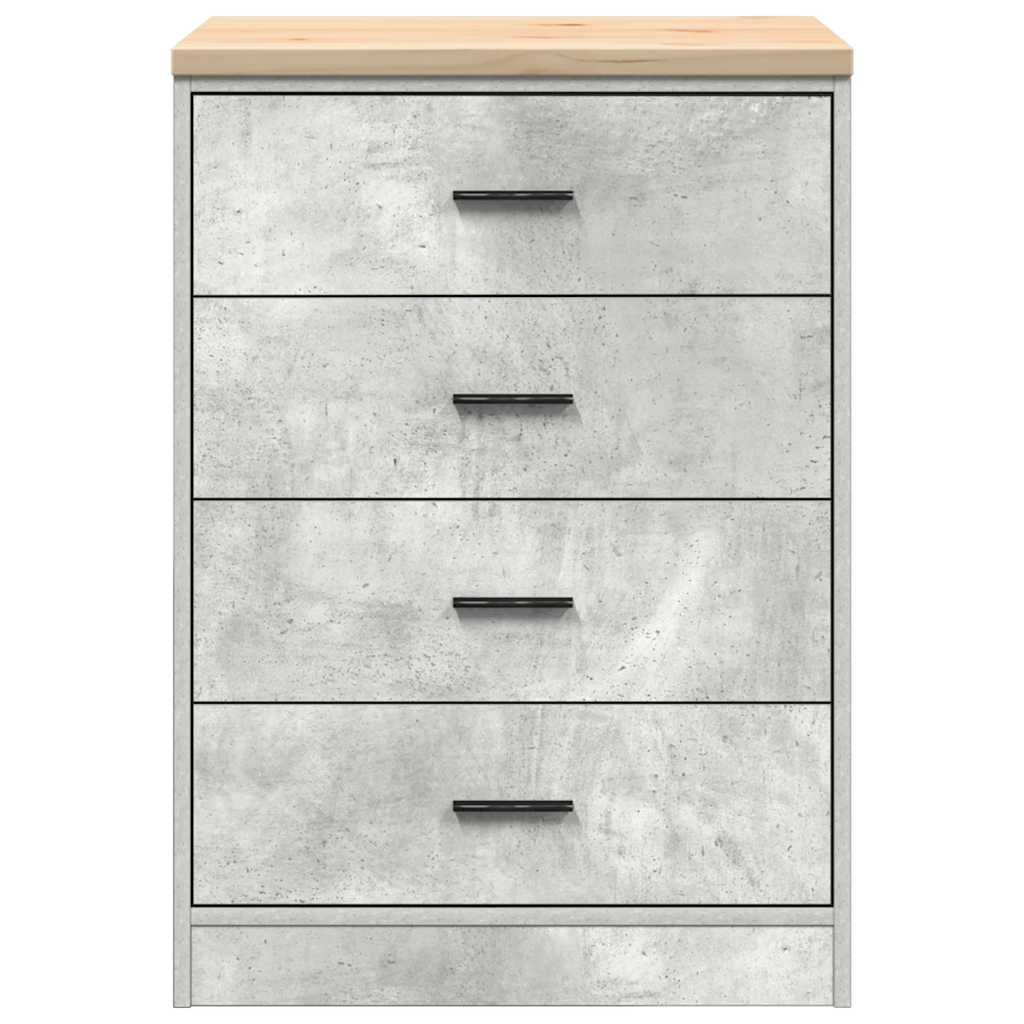 vidaXL Dulap depozitare garaj Beton Gri 60x51x85 cm lemn masiv de pin vidaXL Dulap depozitare garaj Beton Gri 60x51x85 cm lemn masiv de pin