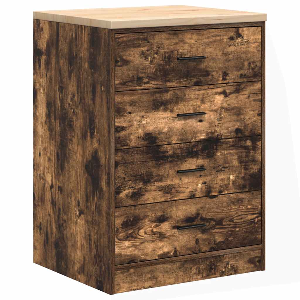 vidaXL Dulap de depozitare pentru garaj stejar afumat 60x51x85 cm