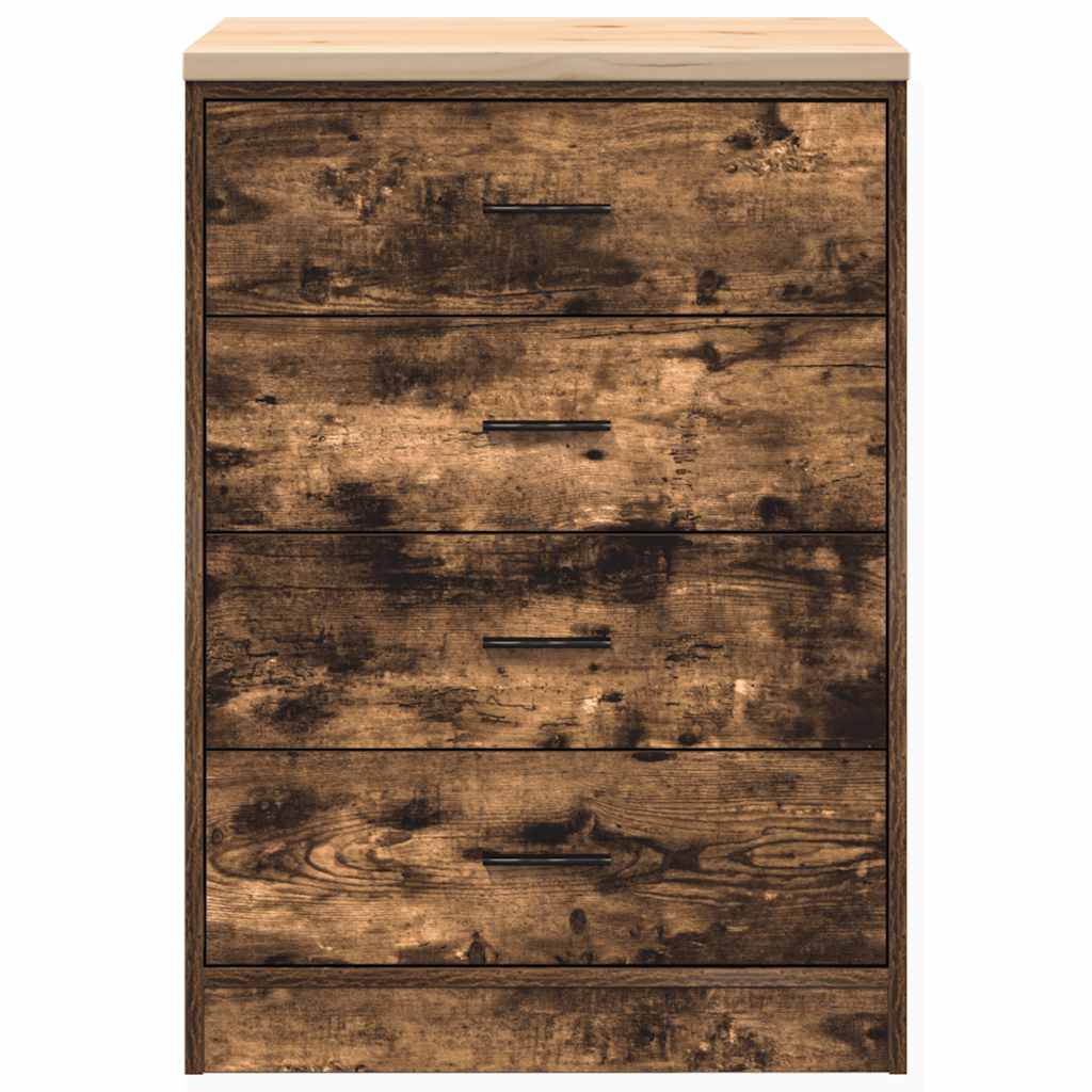 vidaXL Dulap de depozitare pentru garaj stejar afumat 60x51x85 cm