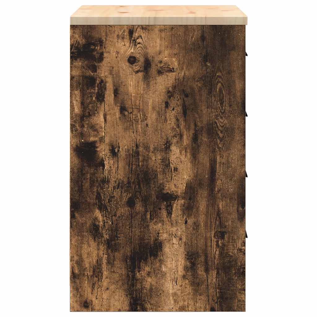 vidaXL Dulap de depozitare pentru garaj stejar afumat 60x51x85 cm