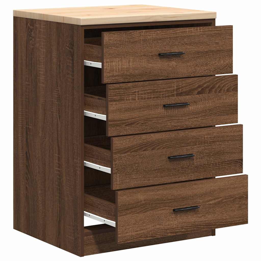vidaXL Dulap de depozitare pentru garaj Stejar maro 60x51x85 cm