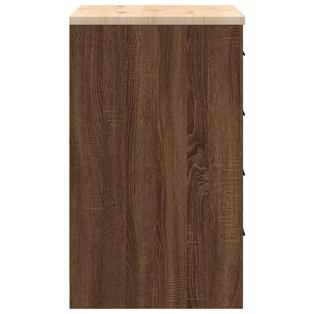 vidaXL Dulap de depozitare pentru garaj Stejar maro 60x51x85 cm
