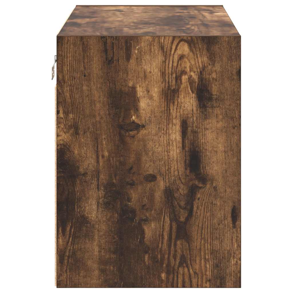 vidaXL Dulap de perete de garaj din lemn de stejar afumat