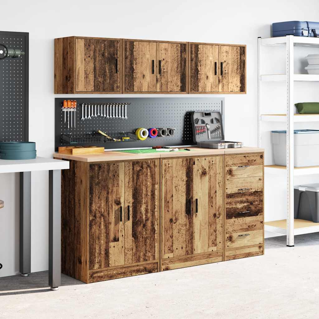 vidaXL Dulap de perete de garaj din lemn vechi Lemn prelucrat