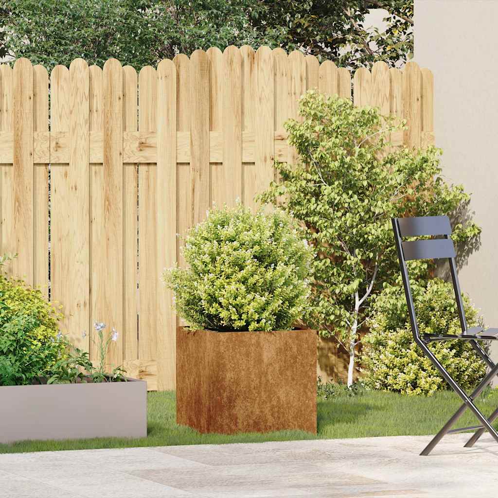 vidaXL Jardinieră Rusty 40x40x40 cm Oțel pentru intemperii vidaXL Jardinieră Rusty 40x40x40 cm Oțel pentru intemperii