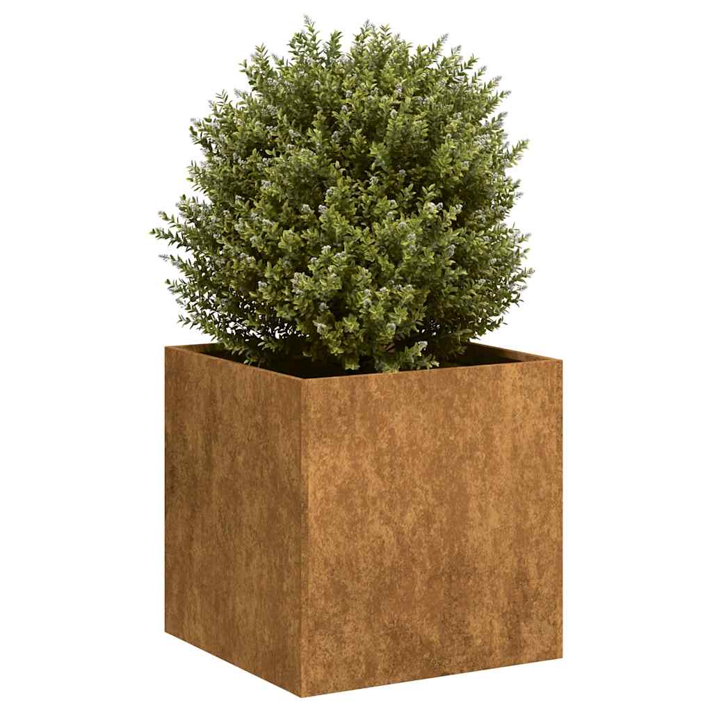 vidaXL Jardinieră Rusty 40x40x40 cm Oțel pentru intemperii vidaXL Jardinieră Rusty 40x40x40 cm Oțel pentru intemperii