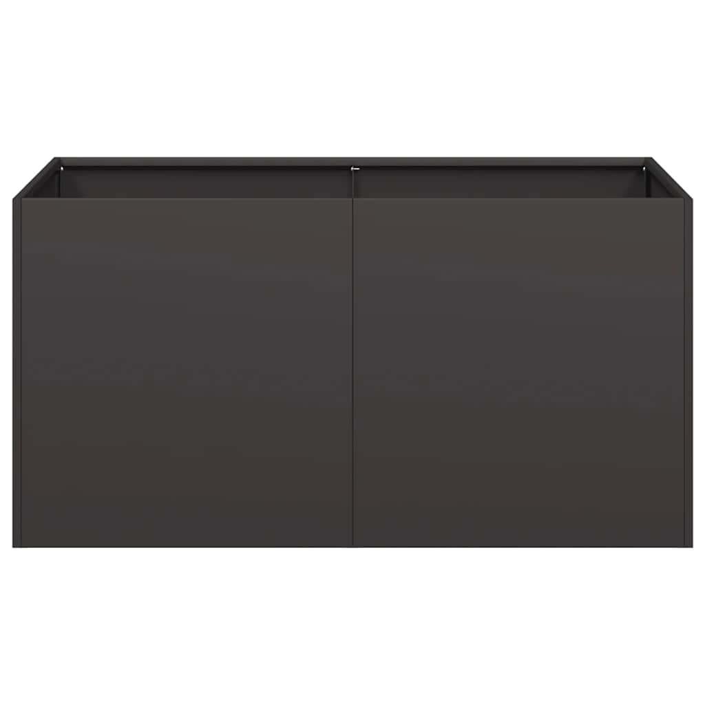 vidaXL Jardinier negru 80x40x40 cm Oțel laminat la rece