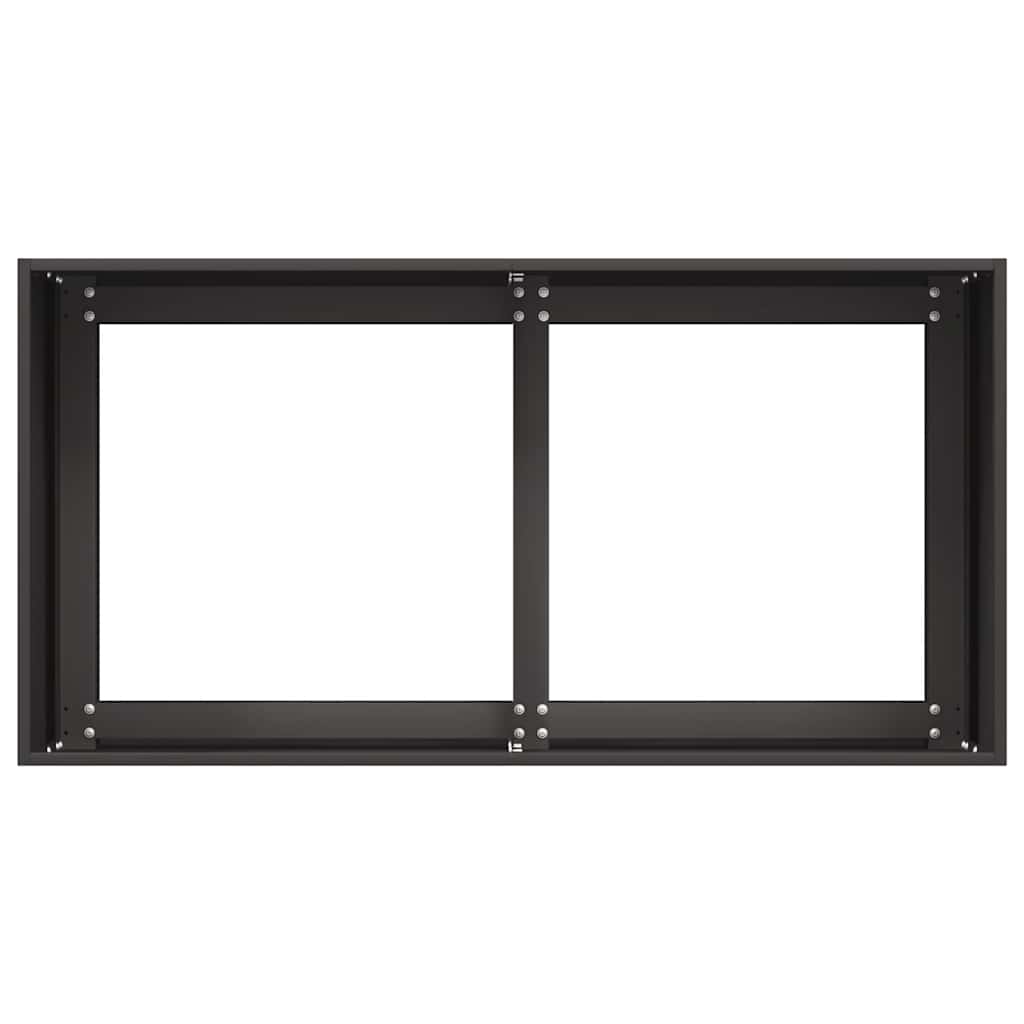 vidaXL Jardinier negru 80x40x40 cm Oțel laminat la rece