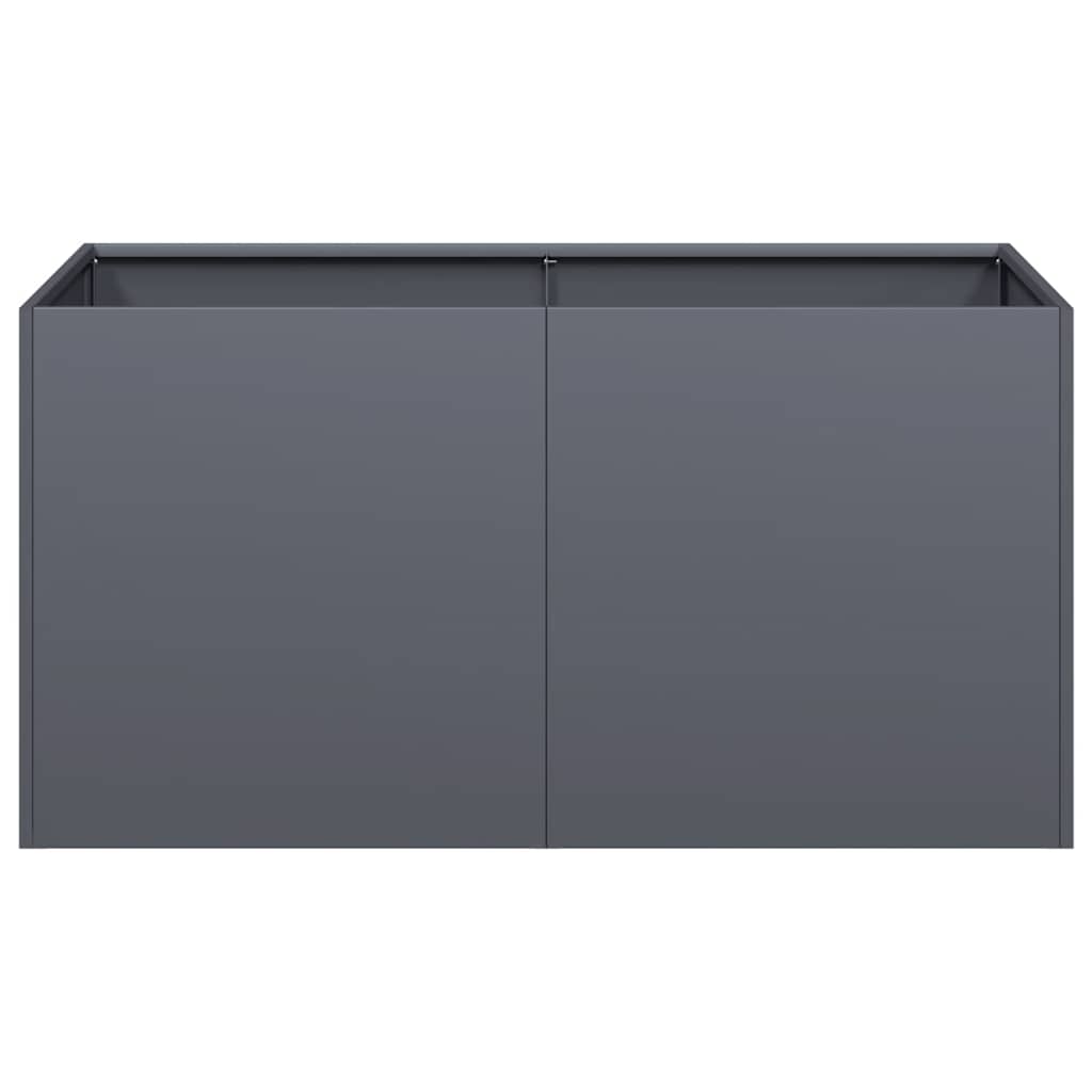 vidaXL Jardinieră, antracit, 80x40x40 cm, oțel laminat la rece vidaXL Jardinieră, antracit, 80x40x40 cm, oțel laminat la rece