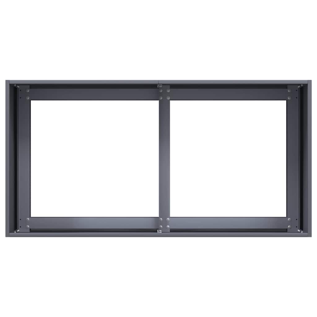 vidaXL Jardinieră, antracit, 80x40x40 cm, oțel laminat la rece vidaXL Jardinieră, antracit, 80x40x40 cm, oțel laminat la rece