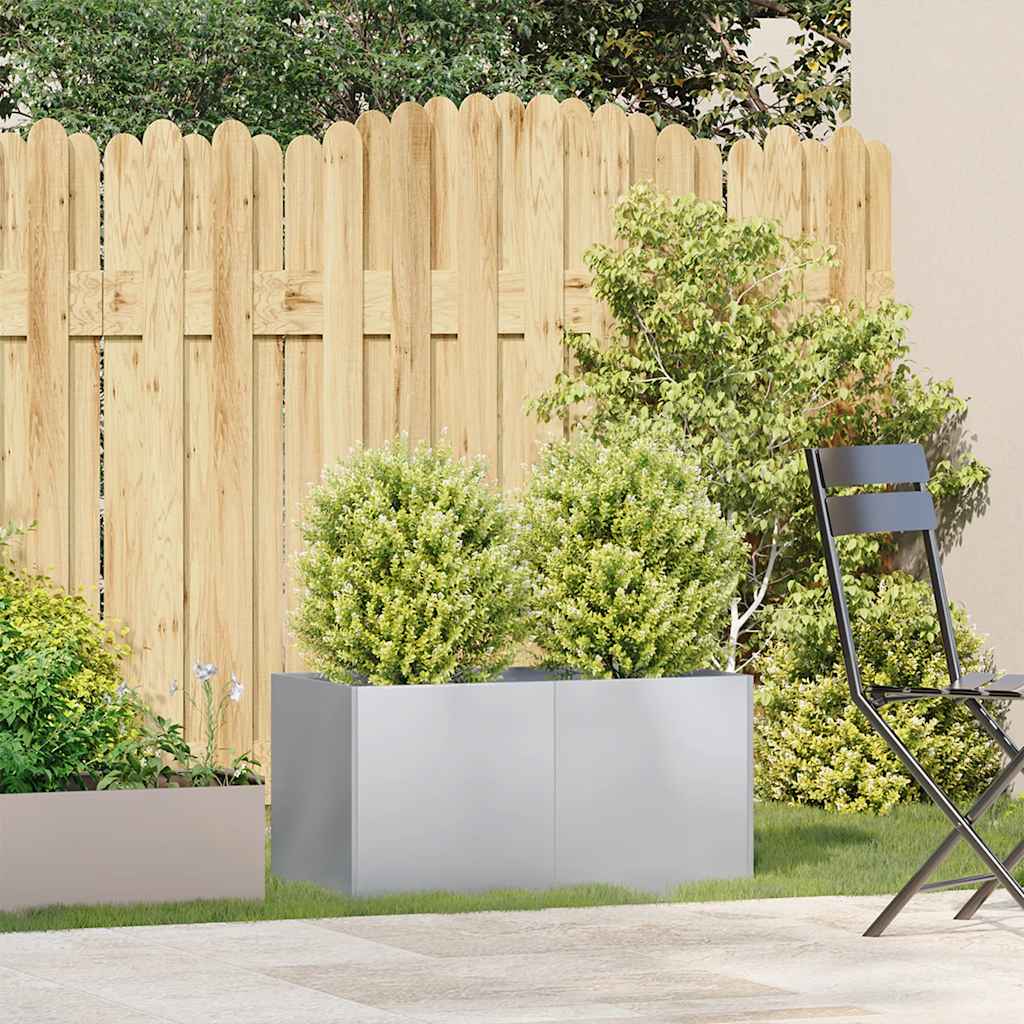 vidaXL Jardinieră 80x40x40 cm oțel galvanizat vidaXL Jardinieră 80x40x40 cm oțel galvanizat