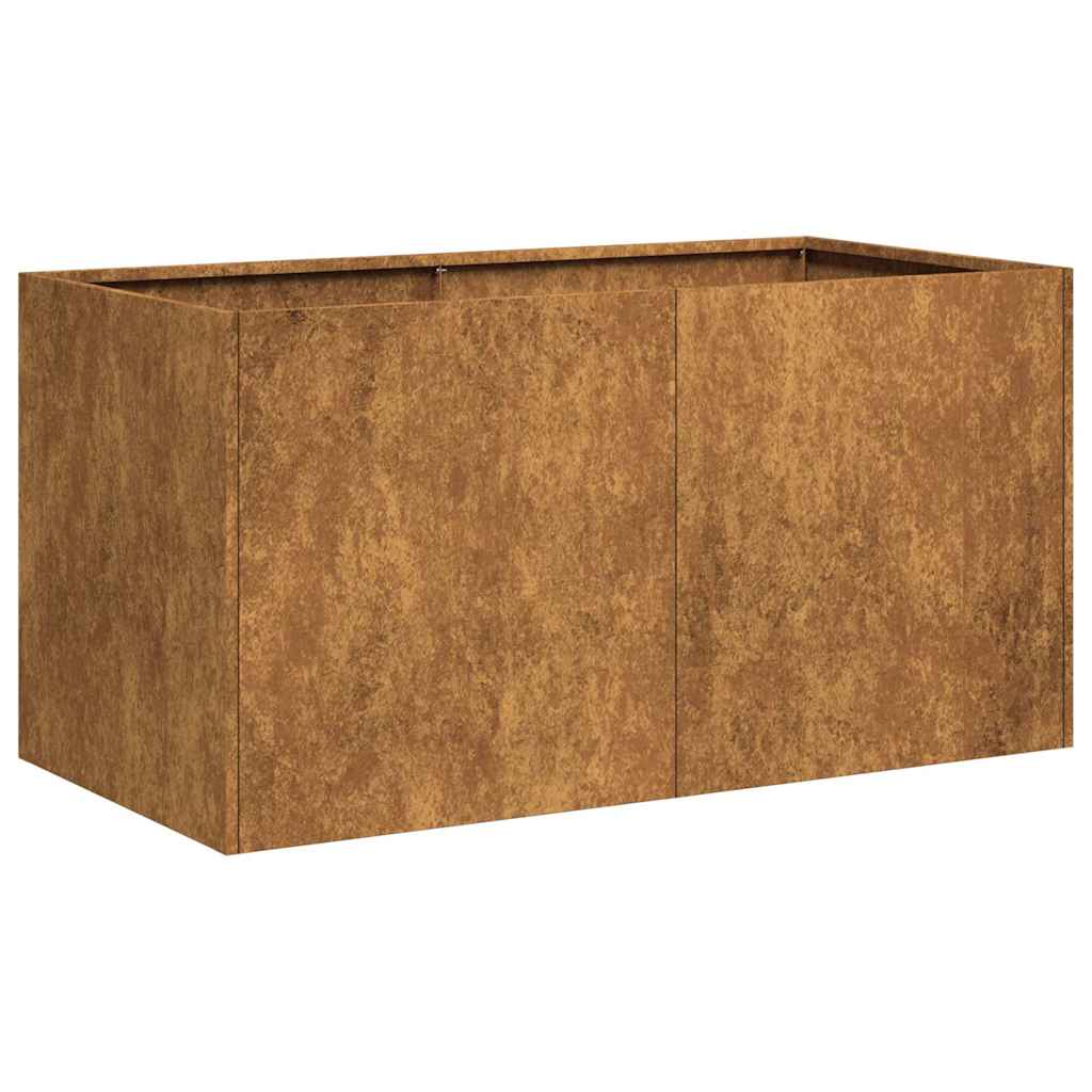 vidaXL Jardinieră Rusty 80x40x40 cm Oțel pentru intemperii vidaXL Jardinieră Rusty 80x40x40 cm Oțel pentru intemperii