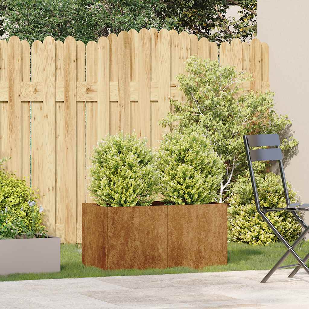vidaXL Jardinieră Rusty 80x40x40 cm Oțel pentru intemperii vidaXL Jardinieră Rusty 80x40x40 cm Oțel pentru intemperii