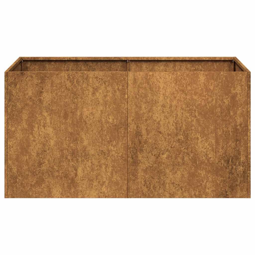 vidaXL Jardinieră Rusty 80x40x40 cm Oțel pentru intemperii vidaXL Jardinieră Rusty 80x40x40 cm Oțel pentru intemperii