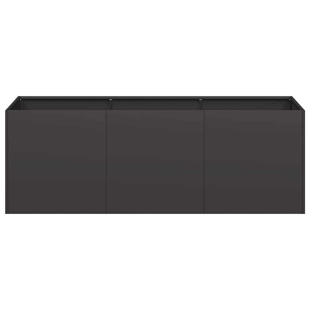 vidaXL Jardinier negru 120x40x40 cm Oțel laminat la rece