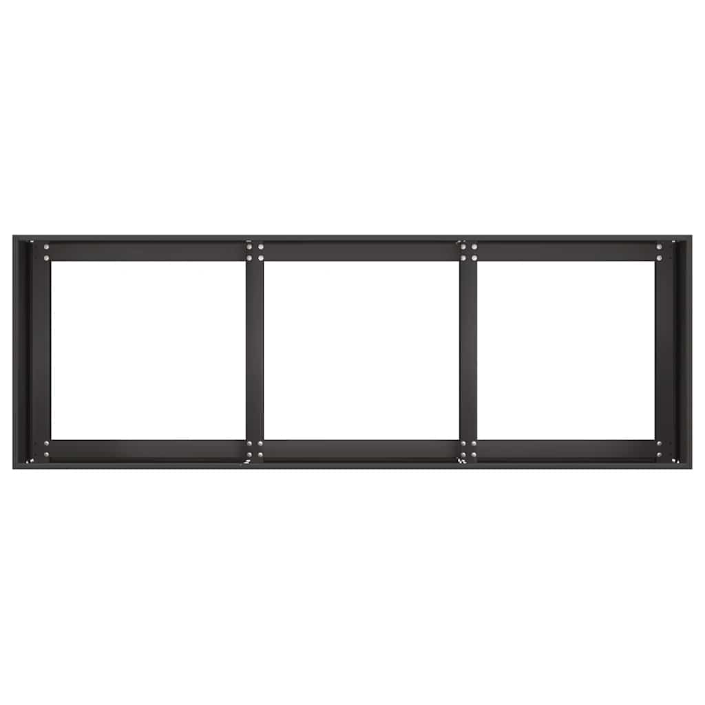 vidaXL Jardinier negru 120x40x40 cm Oțel laminat la rece