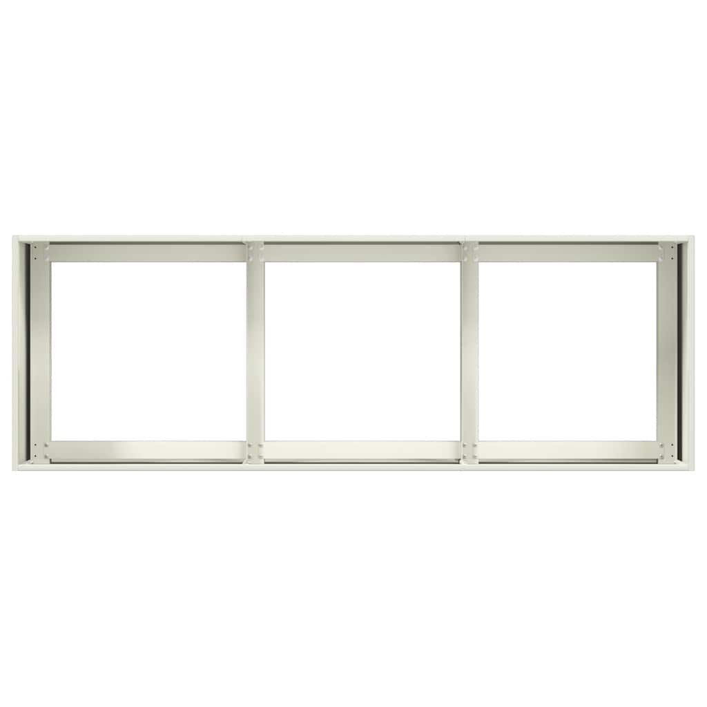 vidaXL Jardinier alb 120x40x40 cm Oțel laminat la rece