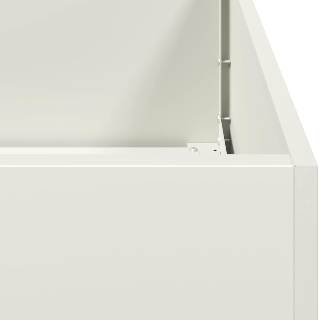 vidaXL Jardinier alb 120x40x40 cm Oțel laminat la rece