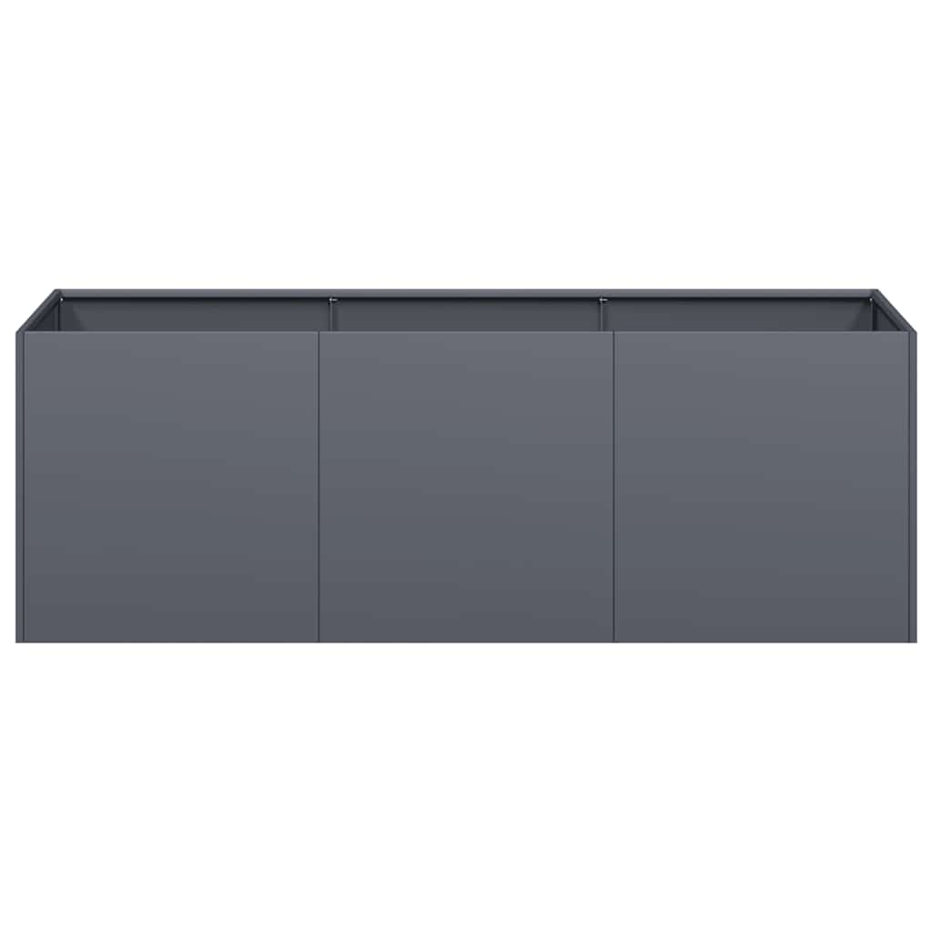 vidaXL Jardinieră Antracit 120x40x40 cm Oțel laminat la rece vidaXL Jardinieră Antracit 120x40x40 cm Oțel laminat la rece