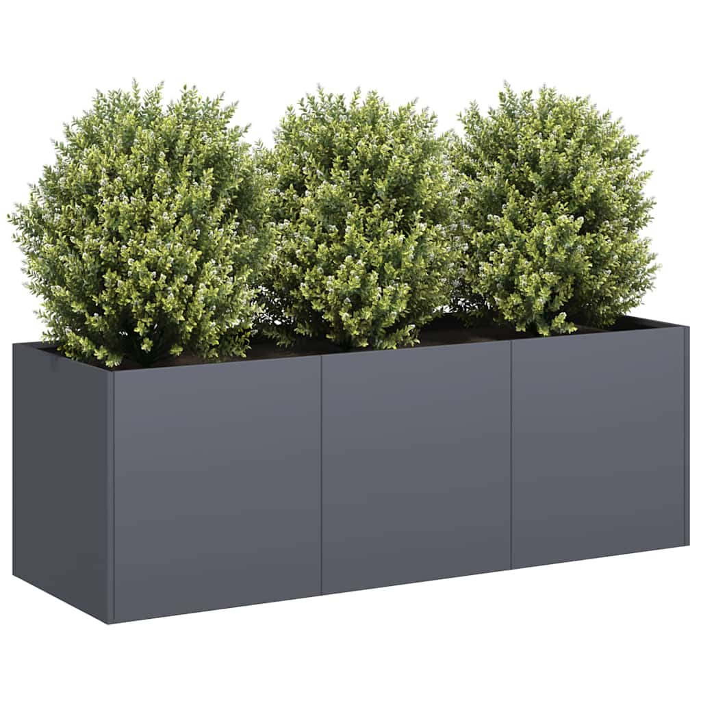 vidaXL Jardinieră Antracit 120x40x40 cm Oțel laminat la rece vidaXL Jardinieră Antracit 120x40x40 cm Oțel laminat la rece