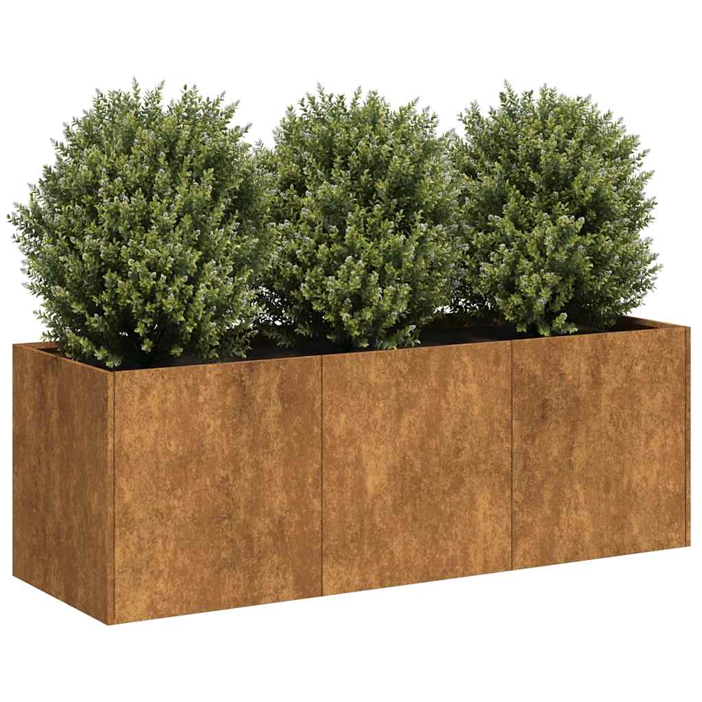 vidaXL Jardinieră Rusty 120x40x40 cm Oțel pentru intemperii vidaXL Jardinieră Rusty 120x40x40 cm Oțel pentru intemperii