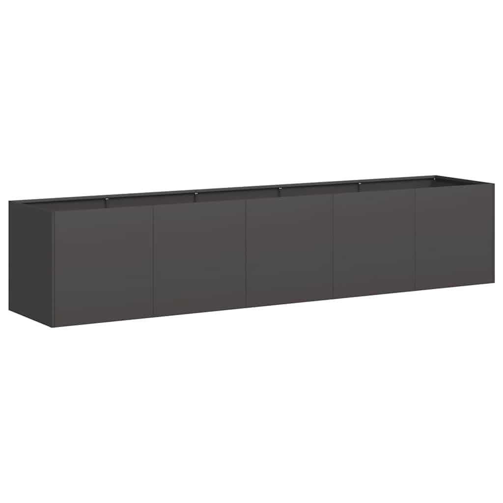 vidaXL Jardinier negru 200x40x40 cm Oțel laminat la rece