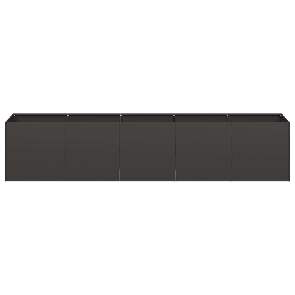 vidaXL Jardinier negru 200x40x40 cm Oțel laminat la rece