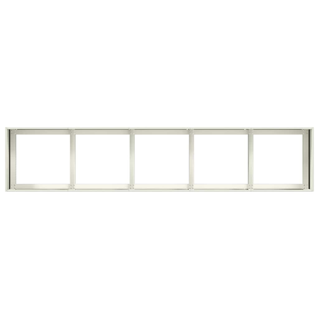 vidaXL Jardinier alb 200x40x40 cm Oțel laminat la rece