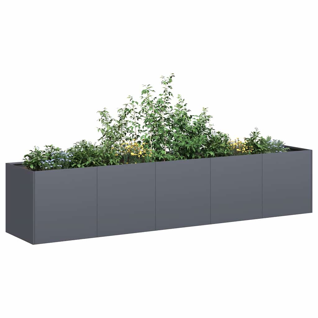 vidaXL Jardinieră Antracit 200x40x40 cm Oțel laminat la rece vidaXL Jardinieră Antracit 200x40x40 cm Oțel laminat la rece