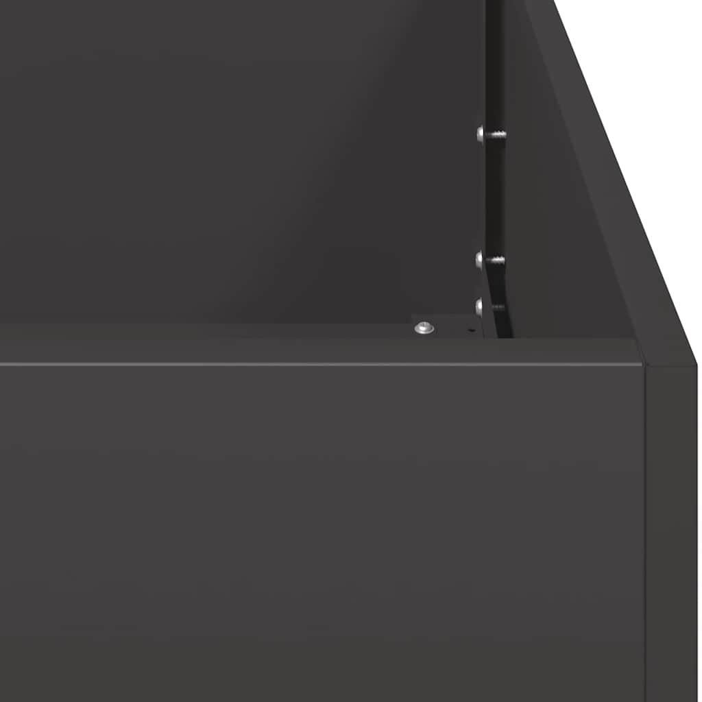 vidaXL Jardinier negru 280x40x40 cm Oțel laminat la rece