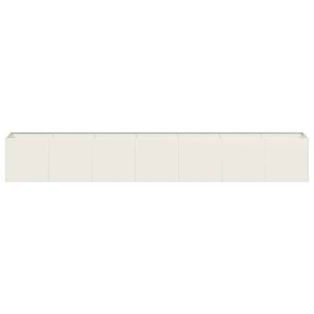 vidaXL Jardinieră alb 280x40x40 cm Oțel laminat la rece vidaXL Jardinieră alb 280x40x40 cm Oțel laminat la rece
