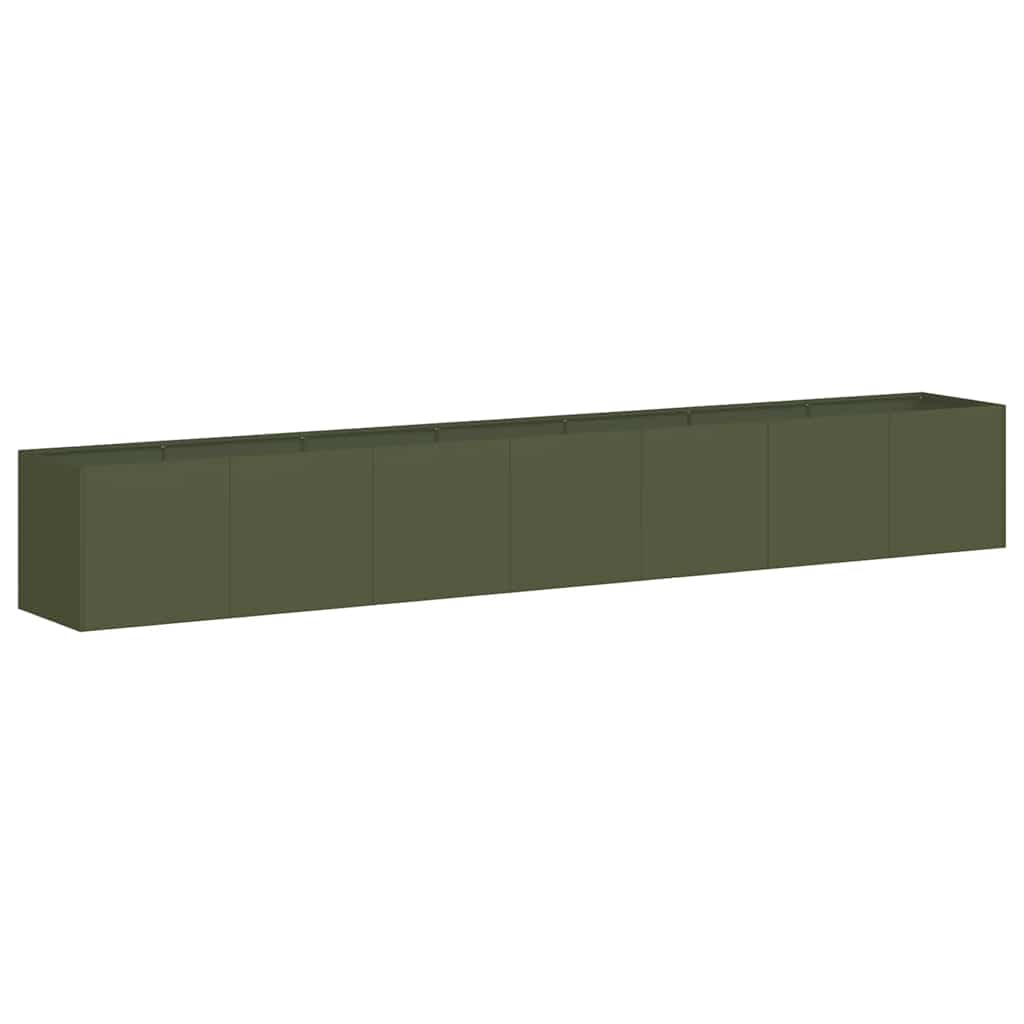 vidaXL Jardinieră verde măsline 280x40x40 cm oțel laminat la rece vidaXL Jardinieră verde măsline 280x40x40 cm oțel laminat la rece