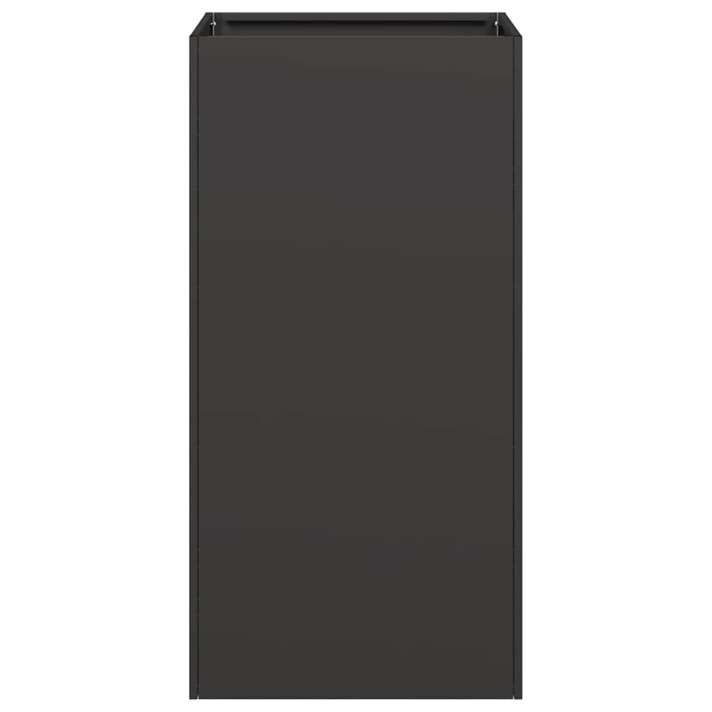 vidaXL Jardinier negru 40x40x80 cm Oțel laminat la rece