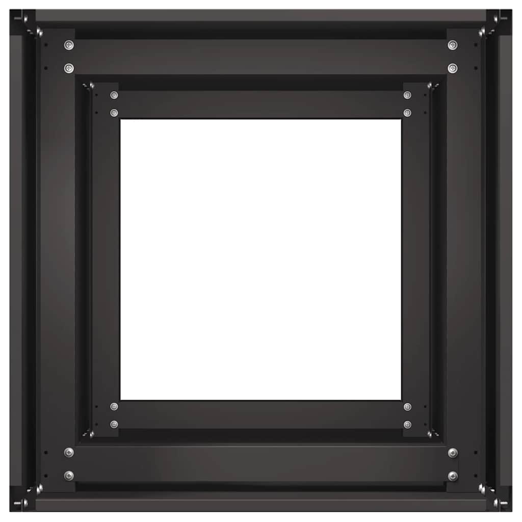 vidaXL Jardinier negru 40x40x80 cm Oțel laminat la rece