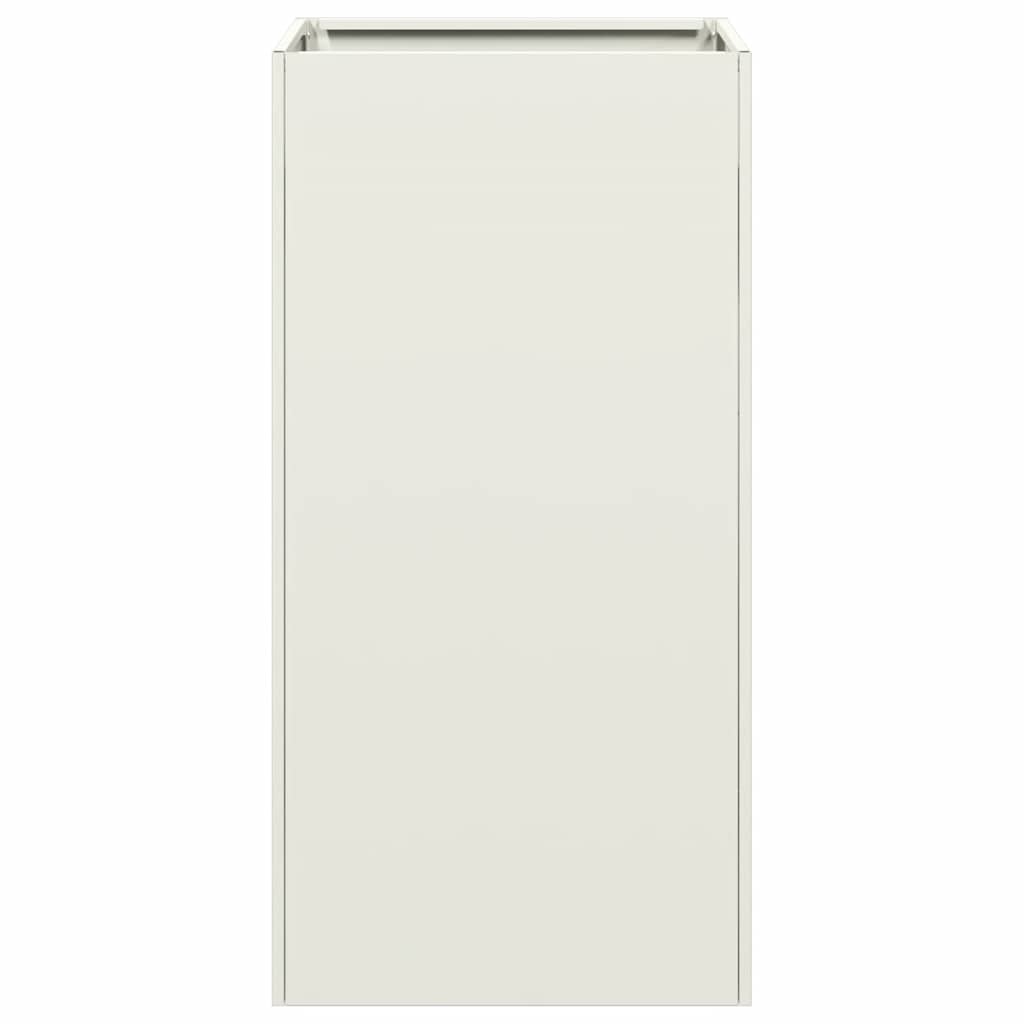 vidaXL Jardinieră alb 40x40x80 cm Oțel laminat la rece vidaXL Jardinieră alb 40x40x80 cm Oțel laminat la rece