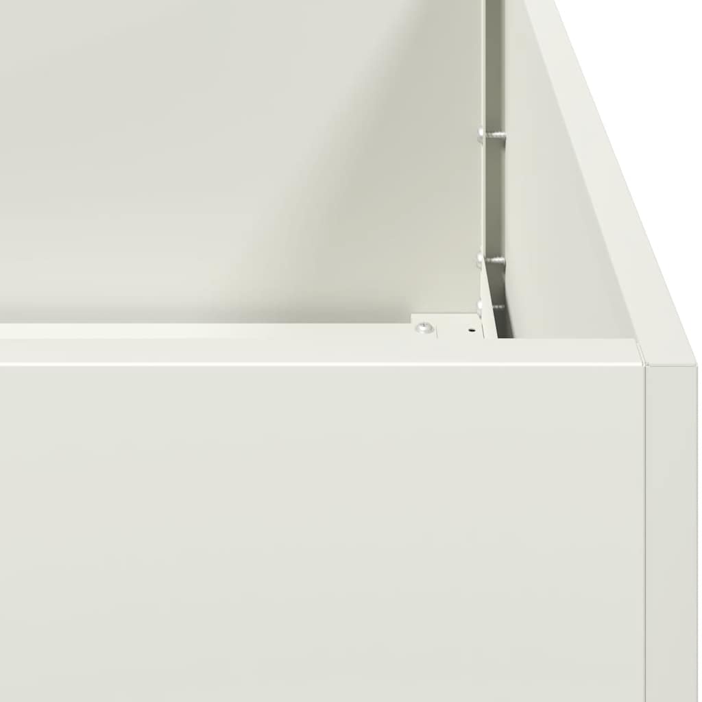 vidaXL Jardinieră alb 40x40x80 cm Oțel laminat la rece vidaXL Jardinieră alb 40x40x80 cm Oțel laminat la rece
