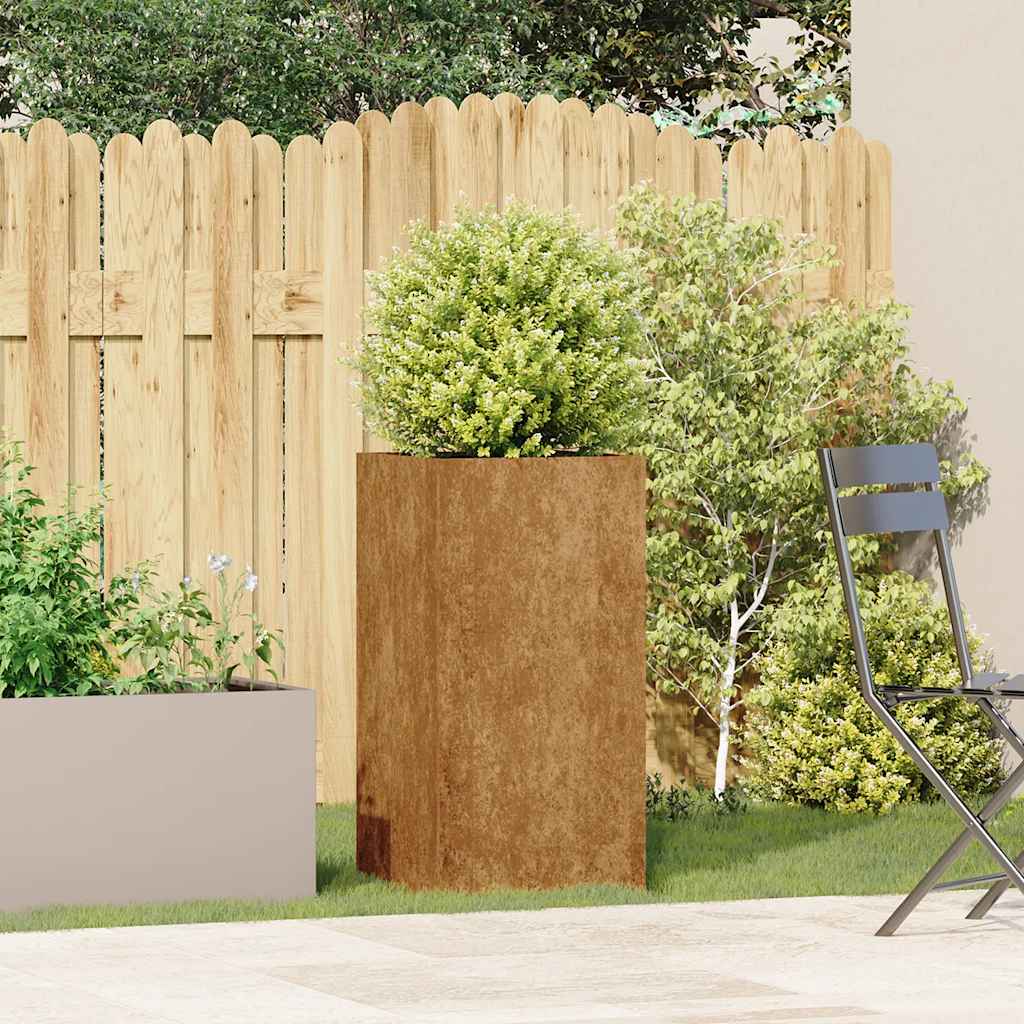 vidaXL Jardinieră Rusty 40x40x80 cm Oțel pentru intemperii vidaXL Jardinieră Rusty 40x40x80 cm Oțel pentru intemperii