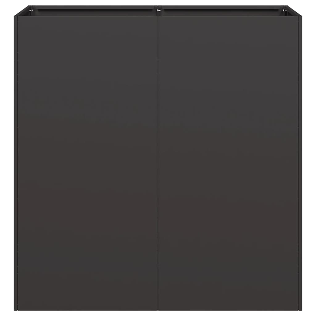 vidaXL Jardinier negru 80x40x80 cm Oțel laminat la rece