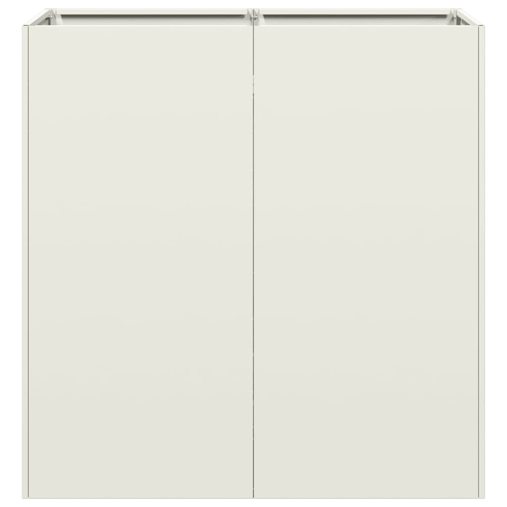 vidaXL Jardinieră alb 80x40x80 cm Oțel laminat la rece vidaXL Jardinieră alb 80x40x80 cm Oțel laminat la rece