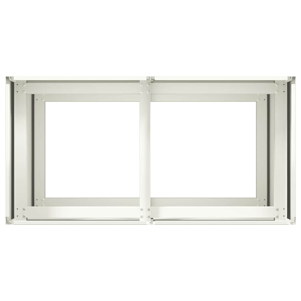 vidaXL Jardinieră alb 80x40x80 cm Oțel laminat la rece vidaXL Jardinieră alb 80x40x80 cm Oțel laminat la rece