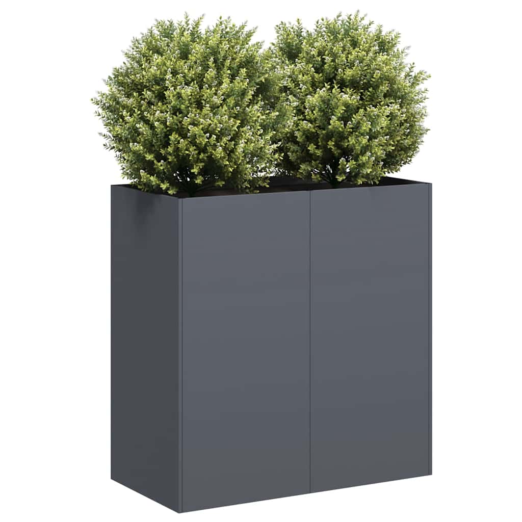 vidaXL Jardinieră Antracit 80x40x80 cm Oțel laminat la rece vidaXL Jardinieră Antracit 80x40x80 cm Oțel laminat la rece
