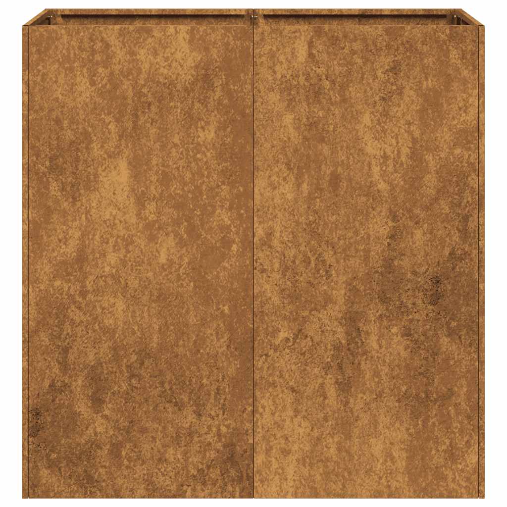 vidaXL Jardinieră Rusty 80x40x80 cm Oțel pentru intemperii vidaXL Jardinieră Rusty 80x40x80 cm Oțel pentru intemperii