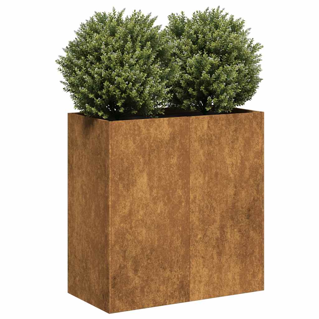 vidaXL Jardinieră Rusty 80x40x80 cm Oțel pentru intemperii vidaXL Jardinieră Rusty 80x40x80 cm Oțel pentru intemperii