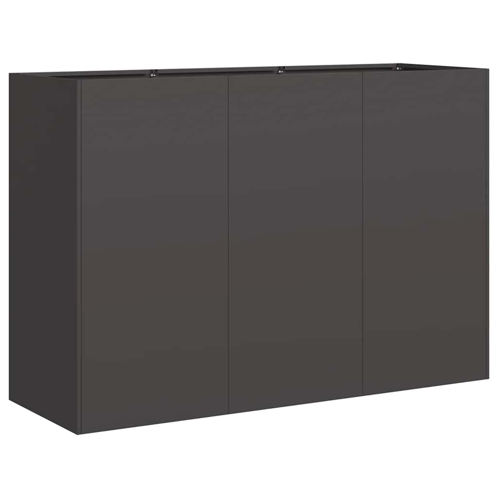 vidaXL Jardinier negru 120x40x80 cm Oțel laminat la rece