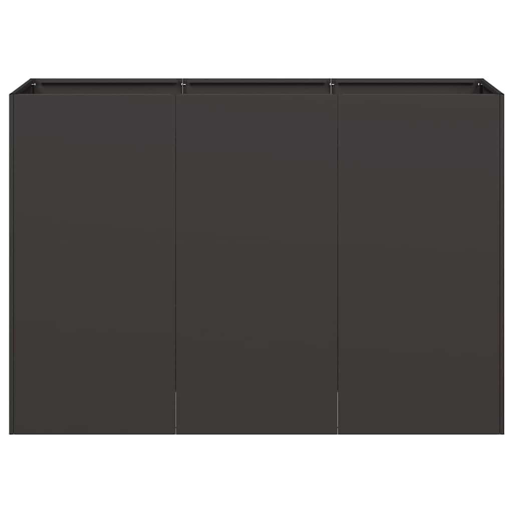 vidaXL Jardinier negru 120x40x80 cm Oțel laminat la rece